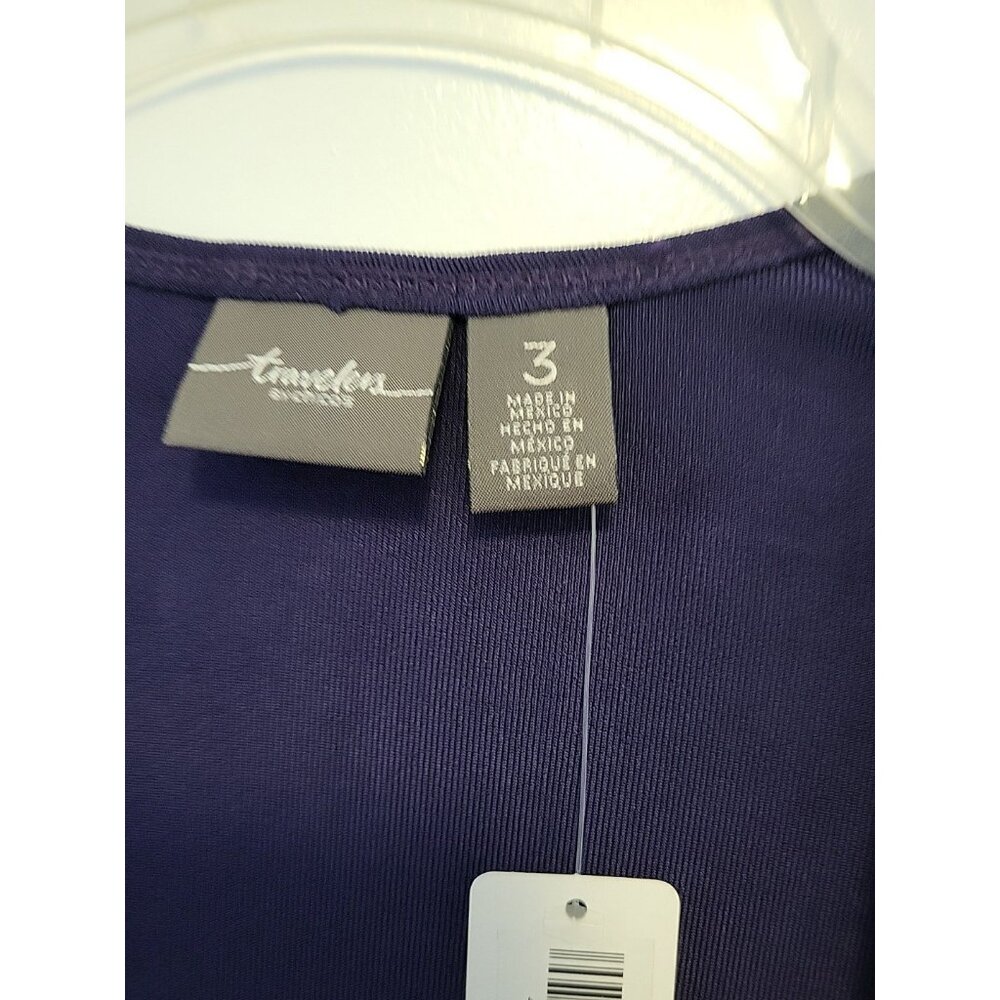 Chico's 3 Travelers Cut Out Blouse and Jacket 2 Piece Plum Purple XL NWT - Picture 10 of 14